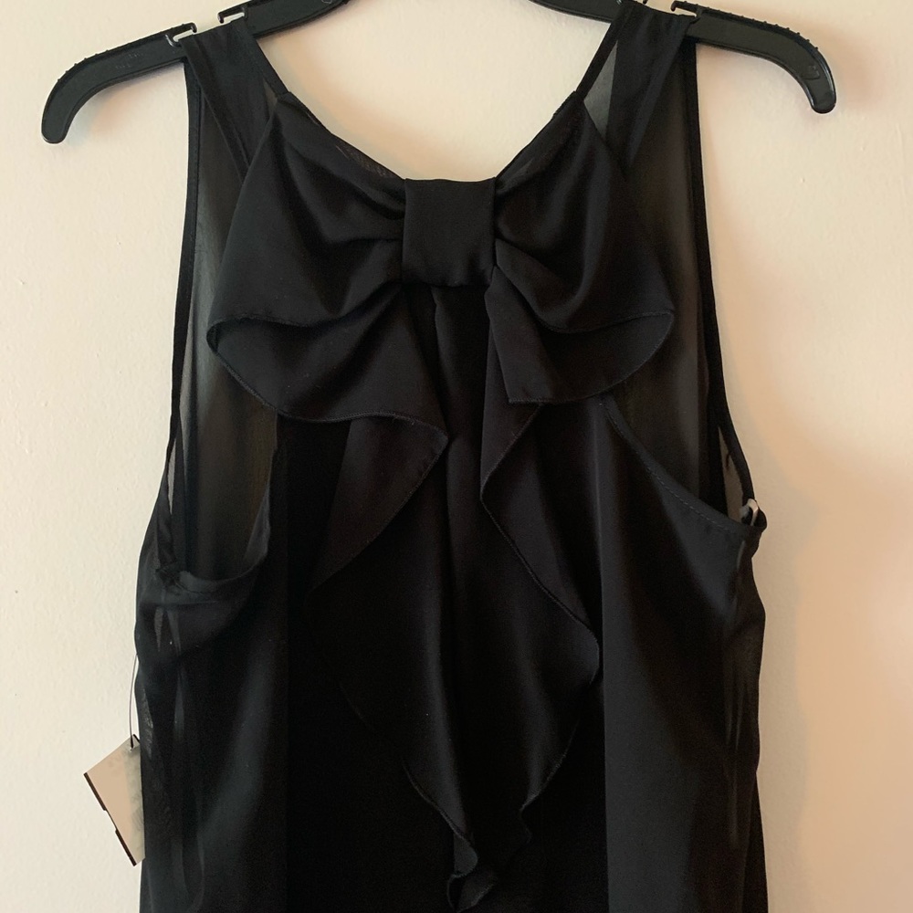Black tank with back bow detail